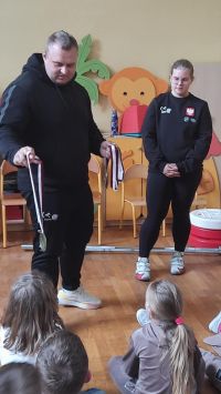 Prezentacja medali zdobytych przez Weronikę Kaniewską