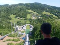 Widok na skocznię narciarską