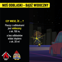 Plakat o noszeniu odblasków