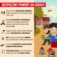 Plakat o bezpiecznym powrocie do szkoły