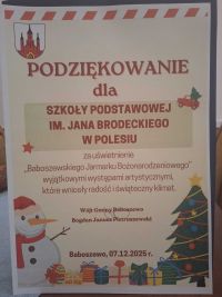 Podziękowanie za udział w Jarmarku