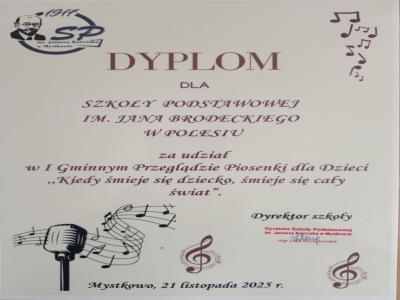 I Gminny Przegląd Piosenki dla Dzieci "Kiedy śmieje się dziecko, śmieje się cały świat"