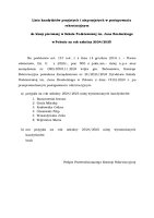Lista osób przyjętych do klasy pierwszej w Szkole Podstawowej w Polesiu.pdf