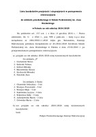 Lista osób przyjętych do oddziału przedszkolnego w Szkole Podstawowej w Polesiu.pdf